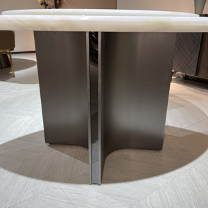 Muebles de gama alta para ahorrar espacio, mesa de estrella de mar de acero inoxidable, mesa de comedor redonda <span class=keywords><strong>Lazy</strong></span> <span class=keywords><strong>Susan</strong></span> - Product Image 4