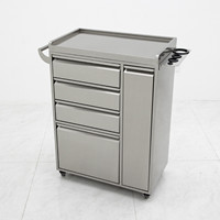Mueble de Almacenamiento Moderno de Acero Inoxidable con Estantes Abiertos para Productos de Belleza, Cosméticos, Hogar y Oficina