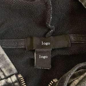 Wholesale Stone Wash Zip up Hoodie Screen Print Plain <b>French</b> Terry Organic Cotton Men's Hoodies - Product Image 5