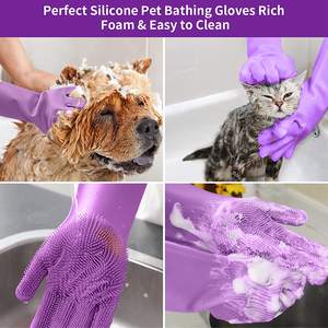 Guantes de Baño para Mascotas de Silicona de Grado Alimenticio, Guantes de Cepillado para Perros y Gatos, Ideales para Bañar y Dar Champú (Paquete de 2) - Product Image 6