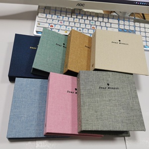 Album Portafoto Rettangolare in Tessuto Cotone-Lino, Personalizzabile, Stampa Offset, Stile Inserto a Fogli Mobili per Carte KPOP Lomo - Product Image 1