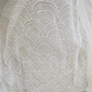 New Nàng Tiên Cá <span class=keywords><strong>sequin</strong></span> thêu ARC Tulle Ren Vải vải - Product Image 1