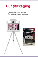 Photomaton Reflex Numérique Station Selfie Kiosque Métallique Impression Instantanée Écran Tactile Appareil Photo Cabine Photo avec Flight Case