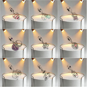 <span class=keywords><strong>Pendentif</strong></span> Cœur en Argent Pur 925 avec Zircon - Design Ballon à Air Chaud et Ampoule Robot Wally - Breloques DIY pour Diffuser l'Amour - Product Image 4