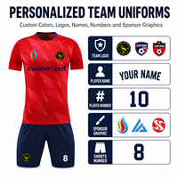 Ensemble de maillots et shorts de football personnalisés, uniformes d'équipe personnalisés, respirants, à séchage rapide, vente en gros pour les clubs et les écoles avec nom et numéro