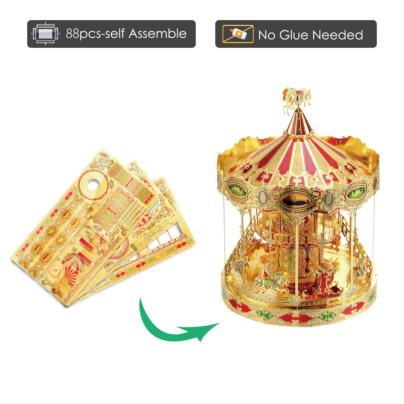 Carousel 3D Puzzle - Best Novelty Gifts for DIY Enthusiasts
