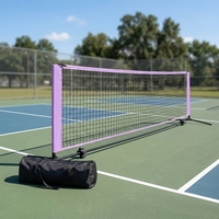 Filet de pickleball portable avec balles de pickleball et sac de transport, installation facile pour salle de sport intérieure, terrain extérieur, jardin, rue