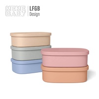 Boîte à déjeuner Bento en Silicone à 2 sections, récipient alimentaire pour micro-ondes, lavable au lave-vaisselle, boîte à déjeuner à l'extérieur de l'école