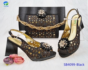 Chaussures italiennes sac ensemble Design de <span class=keywords><strong>luxe</strong></span> femmes chaussures décontractées sac assorti pour la fête de vente en ligne - Product Image 2
