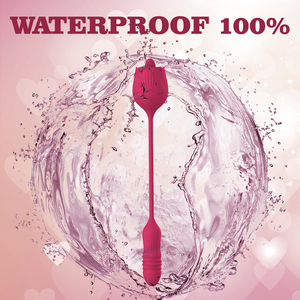 Vibrador de Lengua con Forma de Rosa, Vibrador con Movimiento de Empuje y Vibración, Juguetes Sexuales, Vibrador de Rosa para el Punto <span class=keywords><strong>G</strong></span> para Mujeres - Product Image 5