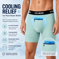 Caleçons pour hommes à poche interne rafraîchissante, avec fermeture éclair pour testicules, effet sauna, poches cachées, offre OEM