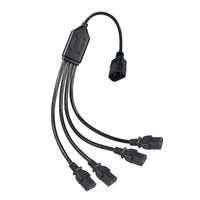 Câble d'extension 0,75 mm² 1 pied, C13 vers C14, avec répartiteur en Y, cordon d'alimentation électrique CA 220 V 250 V