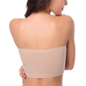 Top de tubo sin tirantes con relleno extraíble de una pieza para mujer, estilo indio, sexy, de nailon - Product Image 4