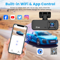 Caméra embarquée 4K réelle avec double objectif (avant 4K, arrière 1K), écran IPS 3,2 pouces, module Wi-Fi intégré et surveillance de stationnement 24h/24