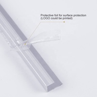 Bande antidérapante en aluminium extrudé pour marches d'escalier en pierre à bord métallique, pour carrelage intérieur