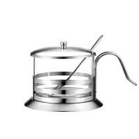 Meilleures ventes Pot à sucre en verre borosilicate Liuli au design unique avec couvercle