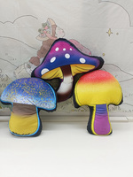 Coussin champignon personnalisé d'Halloween Vente en gros Coussin jetable Jouets mous Oreiller champignon Jouets en peluche avec logo imprimé par sublimation