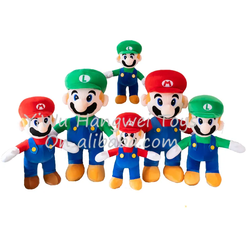 Usine en gros 17-25-35-45-55-70cm Super Mario peluche dessin animé anime jouets en peluche peluche Louis Mario jouet poupée