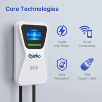 Nouveau chargeur EV de type 2 de 22 kW avec certification CE/TUV et technologie de contrôle par application, technologie de réseau intelligent pour une utilisation domestique