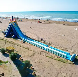 Scivolo gonfiabile gigante in PVC da spiaggia attrezzatura da divertimento commerciale di alta qualità