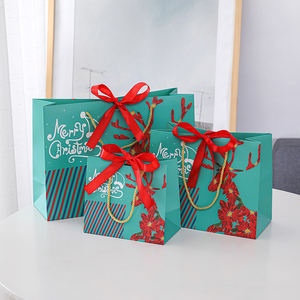 Sac cadeau réutilisable écologique pour les courses Peut personnaliser l'apparence du sac cadeau sac en papier cadeau de bonbons de vacances - Product Image 6