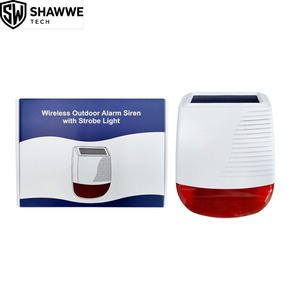 Sirène d'<span class=keywords><strong>alarme</strong></span> sans fil 433 MHz à activation vocale, étanche IP65, alimentée par énergie solaire, avec 30 zones sans fil et 110 dB de décibels élevés - Product Image 6