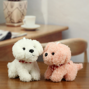 Grosir mainan boneka liontin anak anjing lucu Teddy anjing kustom gantungan kunci boneka hewan untuk hadiah promosi - Product Image 3
