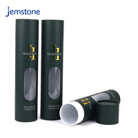 Tube d'emballage cylindrique en papier kraft biodégradable et écologique personnalisé avec fenêtre transparente en PVC pour vêtements et thé
