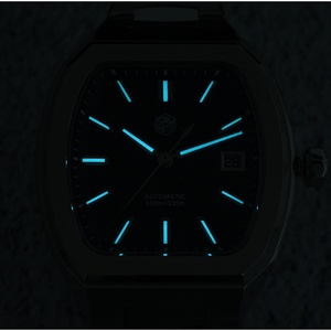 Montre de luxe pour homme San Martin SN0145 Tonneau, cadran minéral, sport décontracté, PT5000 SW200 automatique mécanique, saphir lumineux SN0145 - Product Image 6