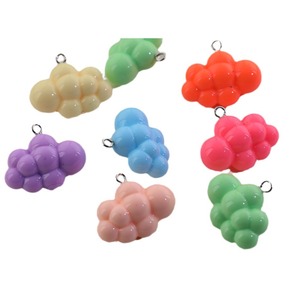 Abalorios acrílicos 3D con forma de nube para la fabricación de joyas, color aleatorio, primavera 2024, origen Yiwu - Product Image 5
