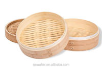 Panier vapeur extra large en bambou écologique et silicone de qualité alimentaire Newell pour les restaurants