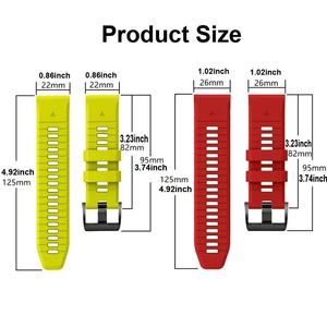 Bracelets de montre sport en silicone à libération rapide 22 mm 26 mm pour montres connectées Garmin Fenix 7X/<span class=keywords><strong>7Pro</strong></span> – Design décontracté, réglables et confortables 6 - Product Image 6