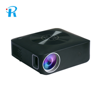 Projecteur de cinéma maison portable LCD LED USB FCC CE PSE RoHS, avec haut-parleurs intégrés, compatible 3D, Android 11, 4K, noir M20