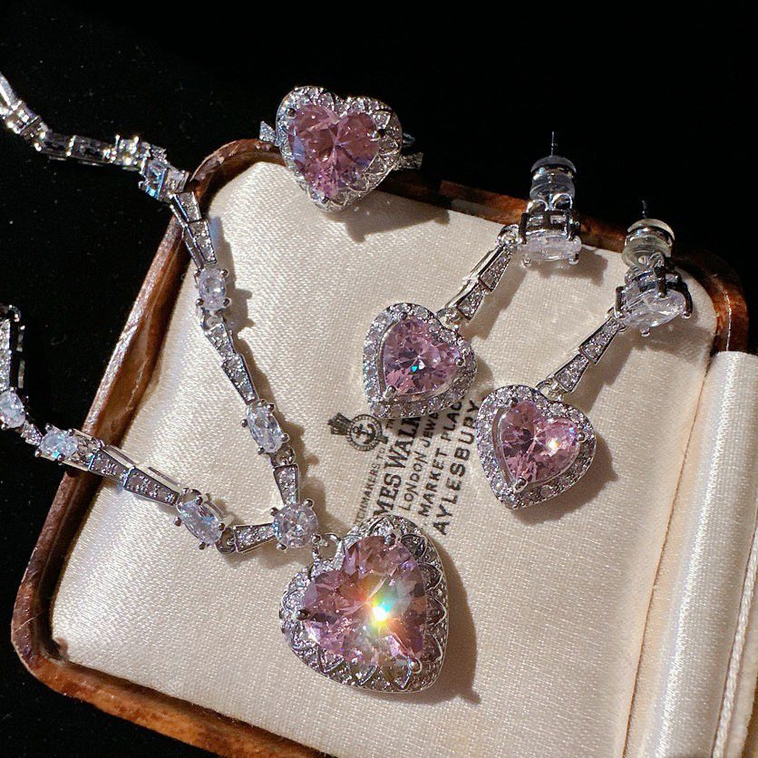 GlamPaw Pink Lover Zircon Set