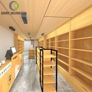 <b>Book</b> Shelf Wooden Reading Room Bookstore Rack School <b>Library</b> Furniture Shelves Display Stands - Product Image 1