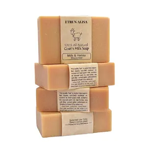 天然新鲜山羊牛奶蜂蜜肥皂滋润去角质敏感皮肤和婴儿