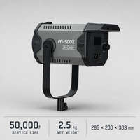 FG 500X Lumière de studio professionnelle COB 500W haute puissance bicolore 2700~6500K IRC 97 modes de contrôle multiples pour photographie