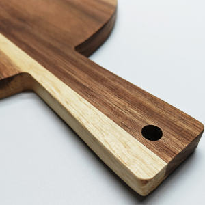 Controsoffitto tagliare il <span class=keywords><strong>pane</strong></span> di carne di salumi che serve circolare cerchio rotondo formaggio Paddle tagliere in legno di Acacia buccia per <span class=keywords><strong>Pizza</strong></span> - Product Image 4