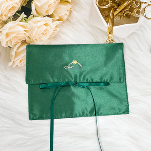 Sacchetto Regalo <span class=keywords><strong>in</strong></span> Seta Stampato con Colori Personalizzati, Busta <span class=keywords><strong>in</strong></span> <span class=keywords><strong>Tessuto</strong></span> Satinato con Nastri - Product Image 5