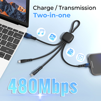 Kabel Pengisi Daya 3 in 1 Portabel dengan Logo Custom, Pengisian Cepat 3A, Murah, Multifungsi, Gantungan Kunci untuk Ponsel, Perjalanan