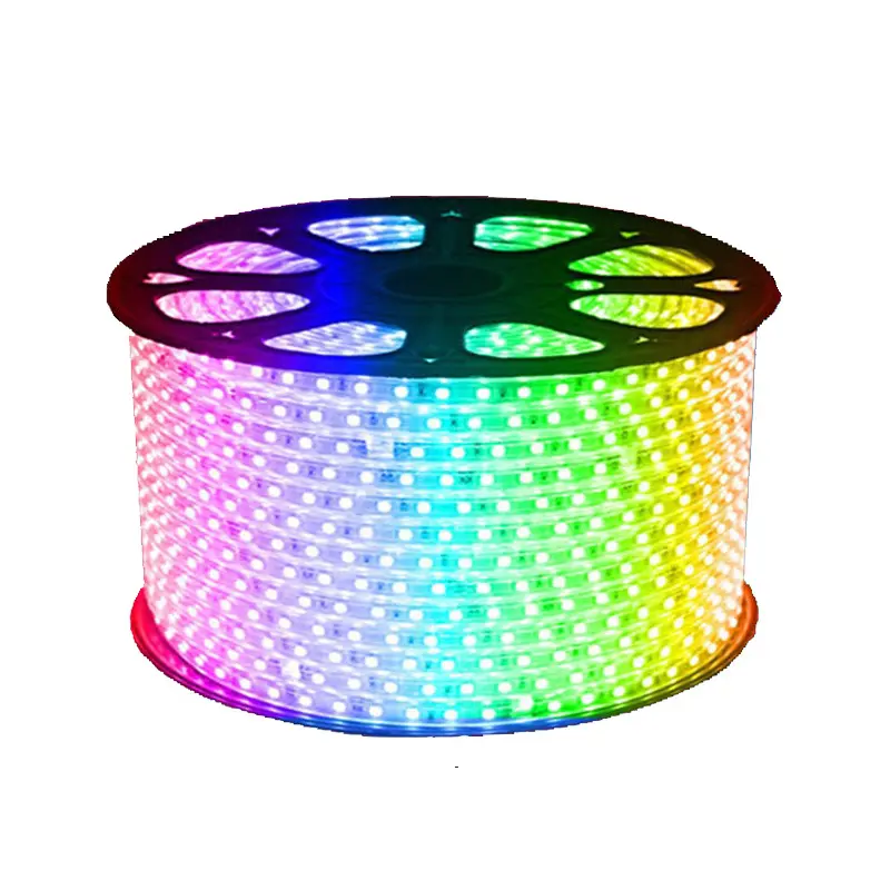 Led Strip đèn thông minh Neon Flex 220V ngoài Trời Linh Hoạt 5050 SMD 100m RGB không thấm nước IP65 uốn cong LED dải ánh sáng