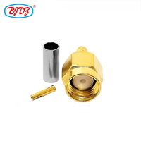 Conector Coaxial RF de Polos Invertidos RP SMA Macho para Cable RG174 RG316 LMR100, Suministro de Fábrica, En Stock