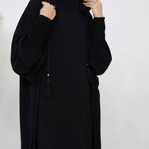 Yi Damen Hochwertige Einfarbige Islamische Kleidung Langes Oberteil Plissierte Muslimische Arabische Blusen Kleid - Product Image 4