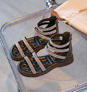 Nouvelles sandales d'été pour enfants, version coréenne, style princesse, avec diamants, chaussures pour filles, taille 26-36 - Product Image 4