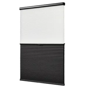 Match Rail Color Custom Recyclable Blackout Top Down Bottom Up Cellular Shades Cordless Honeycomb Blinds For Windows