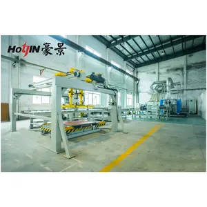 Automatic SPC flooring double end tenoner and cutting production line in building equipment