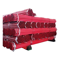 Tuyaux en acier sans soudure ou soudés à l'électrostatique conformes à la norme ASTM A795, couleur rouge RAL 3000, système de protection incendie