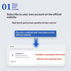 Suscripción Anual a <span class=keywords><strong>Google</strong></span> Gemini 3.1 Pro, Actualización, Descuento para Estudiantes, Educación, Referencia Educativa, Certificación Proxy, Recarga - Product Image 4
