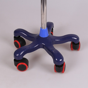 Soporte de Suero con Ruedas en Forma de Flor de Ciruelo de Cinco Puntas, Altura Ajustable, Carro de Hospital - Product Image 4