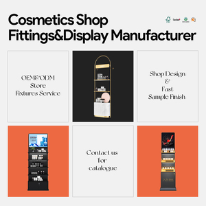 Kệ Gỗ <span class=keywords><strong>3</strong></span> Tầng Thương Hiệu Cửa Hàng Đồ Trang Điểm Nước Hoa Sang Trọng Giá Trưng Bày Để Bàn Cho Cửa Hàng Mỹ Phẩm - Product Image 3